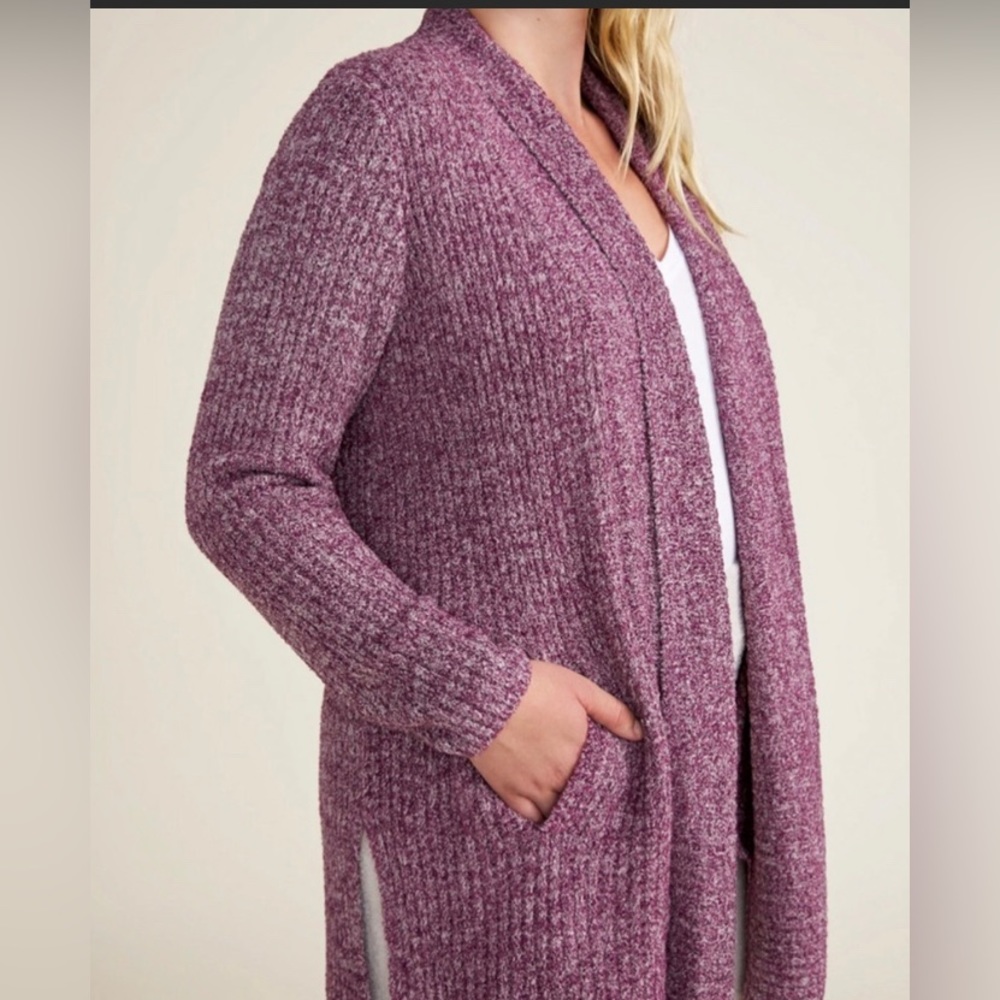 Barefoot Dreams Burgundy CozyChic Lite Montevideo Cardigan Size 1X‎